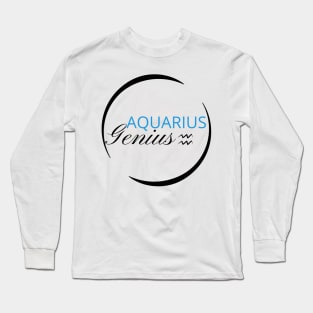 Aquarius Sun Sign Long Sleeve T-Shirt